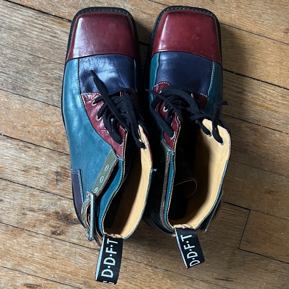 John Fluevog color blocked men’s boots size 9